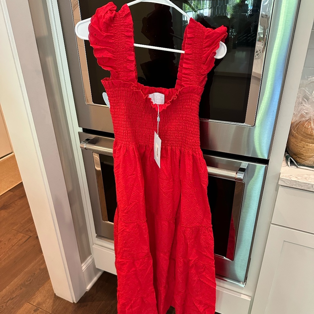 Hill House Ellie Nap Dress Red Eyelet XL NWT